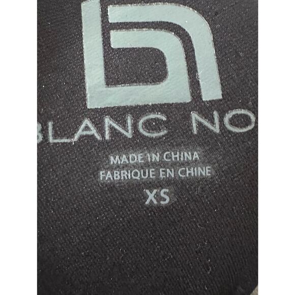 BLANC NOIR Black Leather Sheer Mesh Halter Crop Cropped Top Bra Cut-Out Back XS - Picture 5 of 7